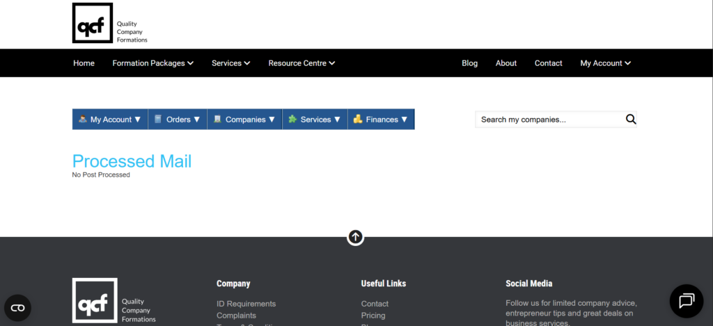QCF processed mail inbox empty day one March 2026